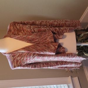 Skies are blue multicolored draped cardigan sweater .. perfect condition.